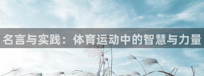 JJB竞技宝官网下载平台是正规平台吗：名言与实践：体育运动中