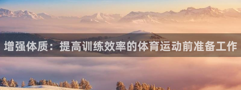 竞技宝 app官网下载：增强体质：提高训练效率的体育运动前准